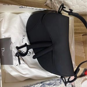 Matte black saddle bag